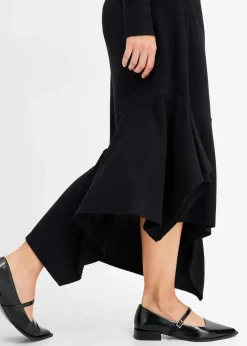 Jerseykleid mit asymmetrischem Saum