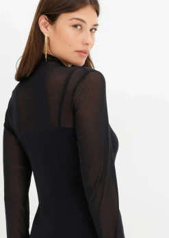 Jerseykleid mit Mesh