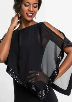 Jerseykleid mit Pailletten