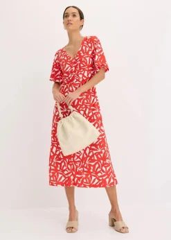 Jerseykleid mit Raffung