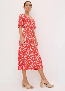 Jerseykleid mit Raffung