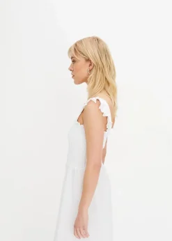 Jerseykleid mit Smok-Detail