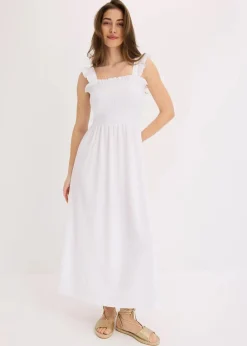 Jerseykleid mit Smok-Detail