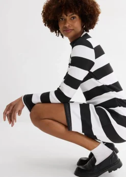 Jerseykleid mit Stehkragen