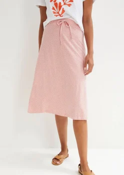 Jersey-Rock mit Streifen, knieumspielend