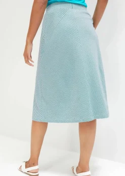 Jersey-Rock mit Streifen, knieumspielend