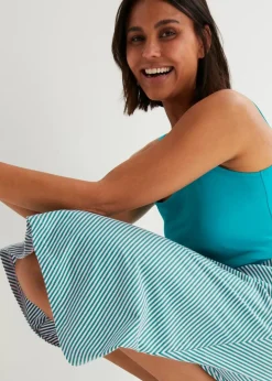 Jersey-Rock mit Streifen, knieumspielend