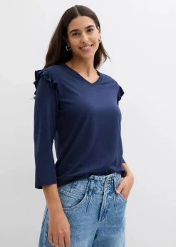 Jersey-Shirt aus Baumwollmix