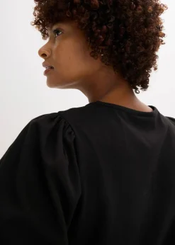 Jerseyshirt mit Ärmeln aus Baumwollpopeline