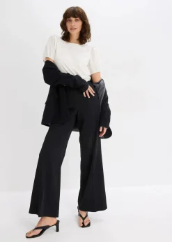 Jerseyshirt mit Ärmeln aus Baumwollpopeline