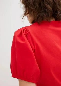 Jerseyshirt mit Ärmeln aus Baumwollpopeline