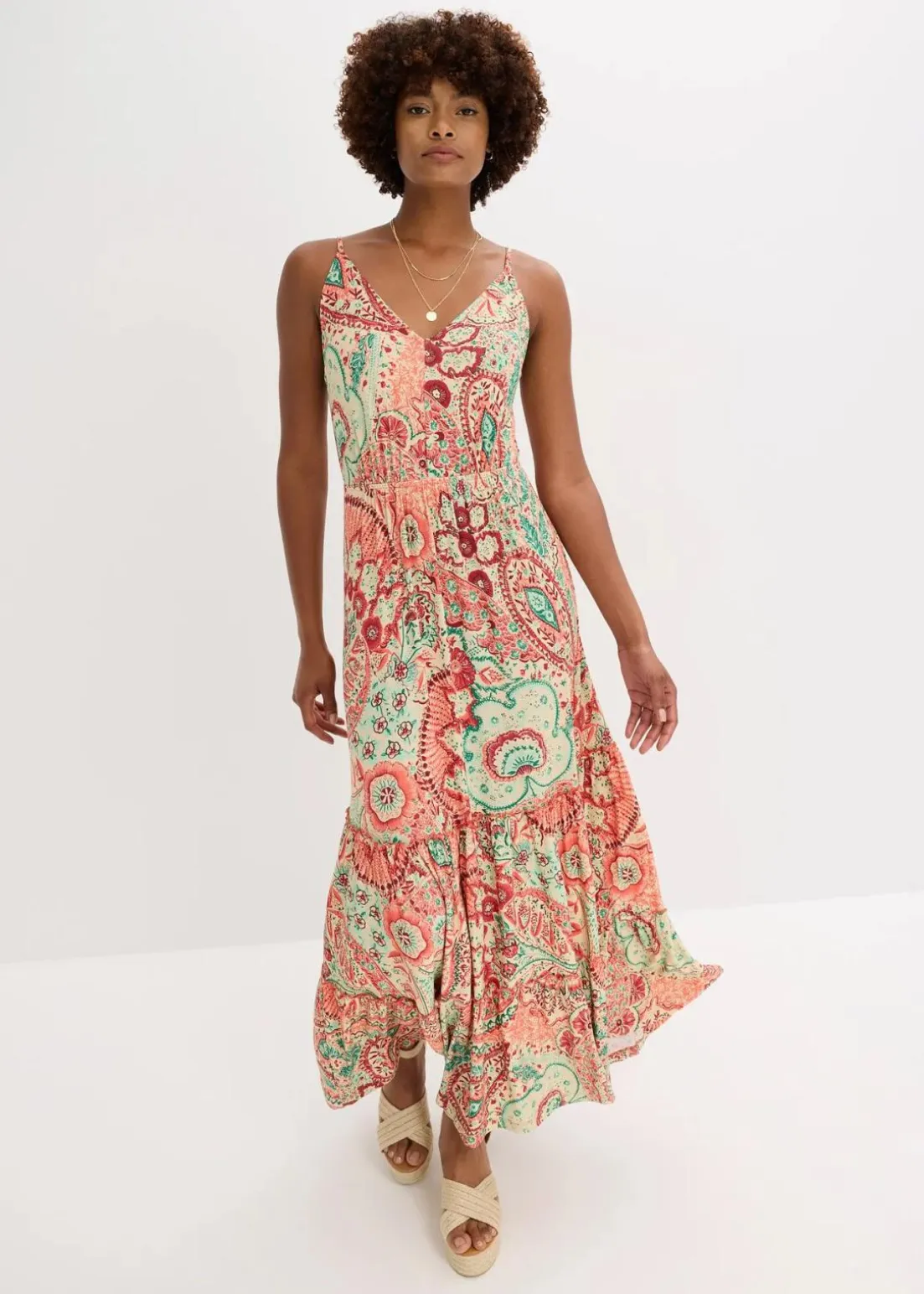 Jersey-Trägerkleid aus softem Viskose-Mix