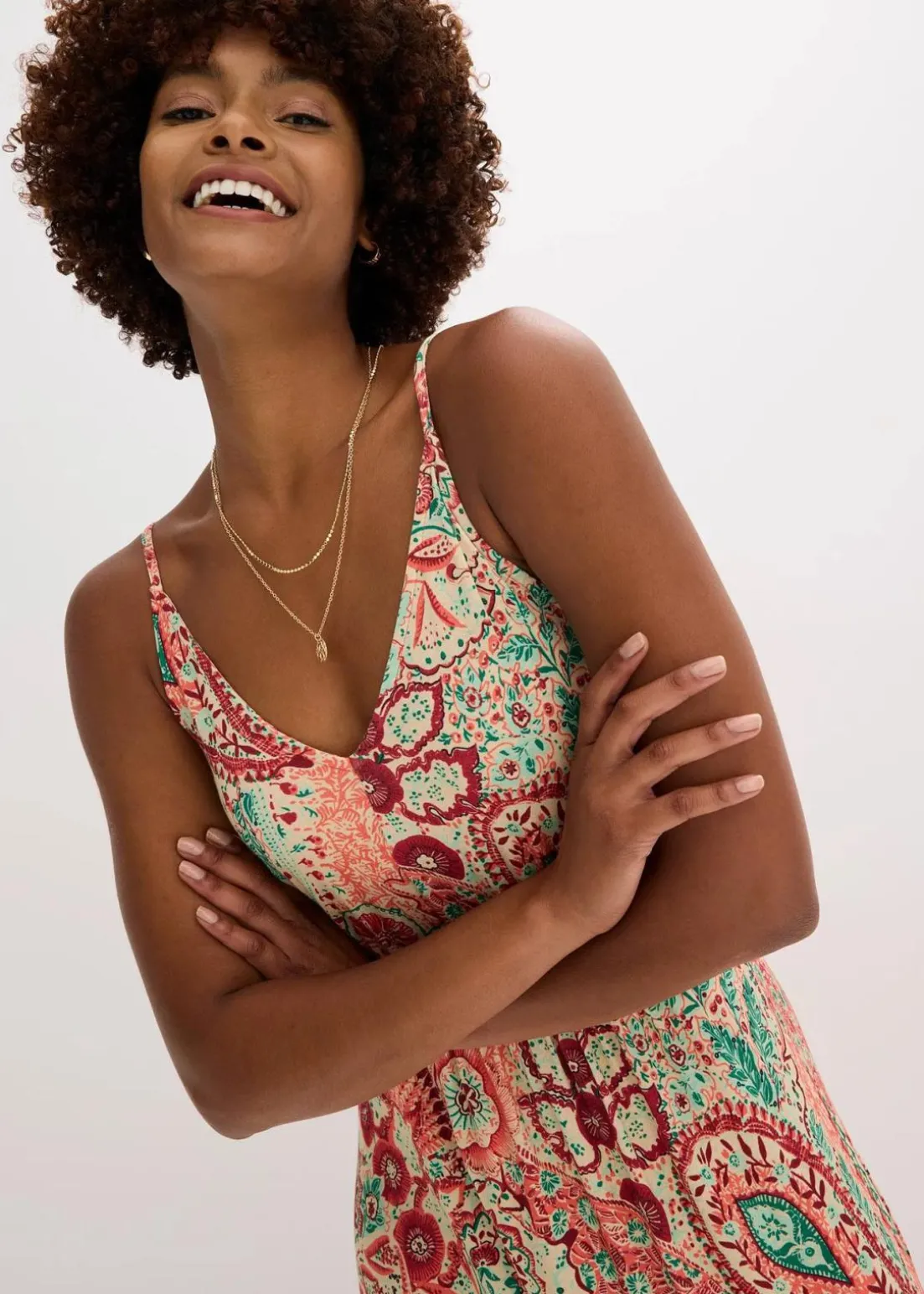 Jersey-Trägerkleid aus softem Viskose-Mix