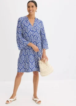 Jersey-Tunika-Kleid aus softem Viskose-Mix