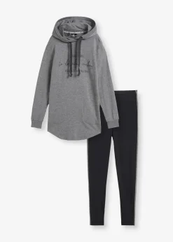 Jogginganzug mit Long-Sweatshirt und Leggings (2-teilig)