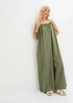 Jumpsuit aus leichtem Leinen-Viskose-Mix