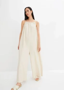 Jumpsuit aus leichtem Leinen-Viskose-Mix