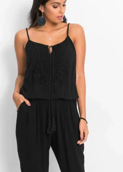 Jumpsuit aus strukturierter Viskose