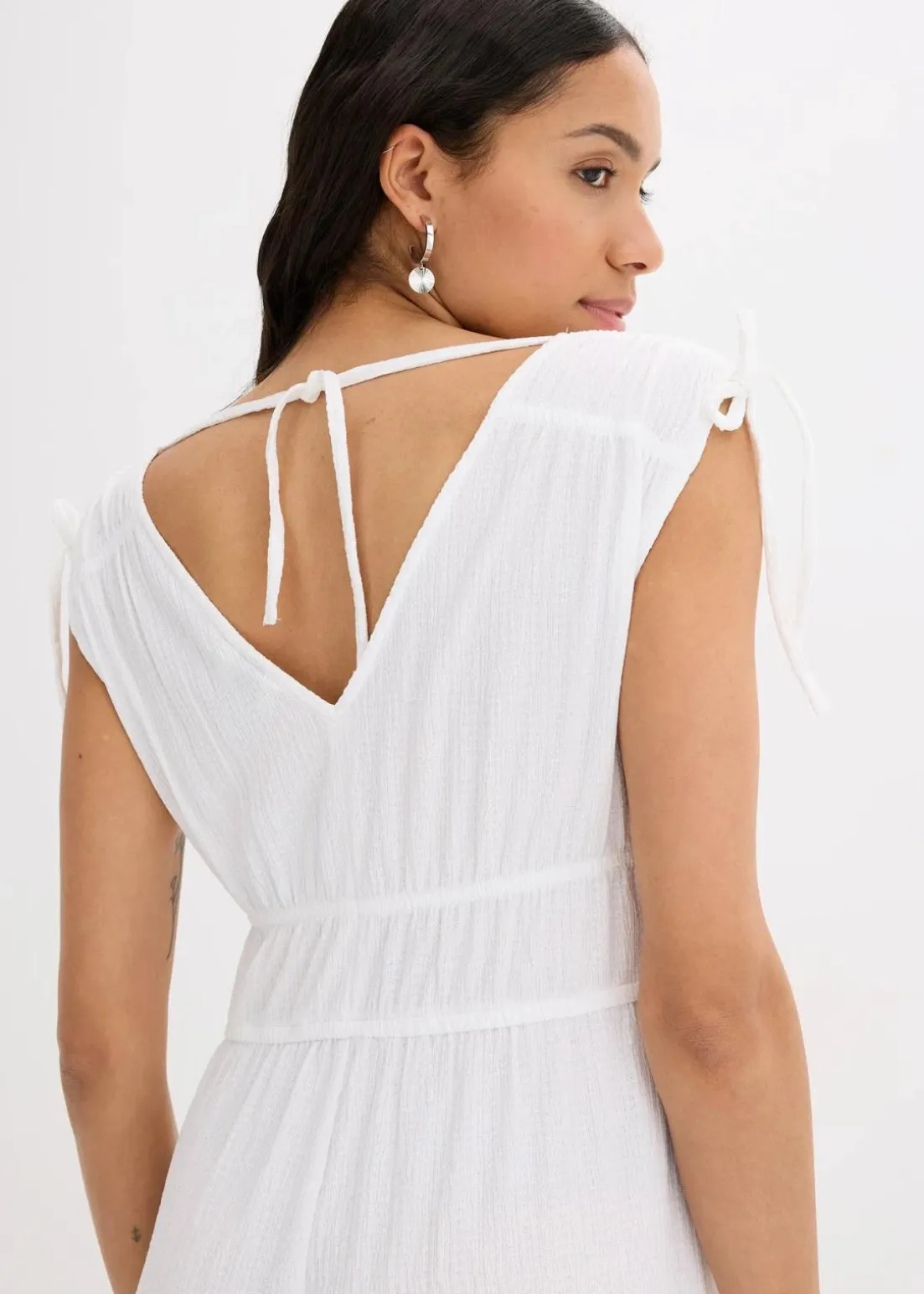 Jumpsuit aus strukturiertem Crêpe