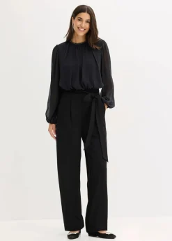 Jumpsuit mit Chiffon und Glitzer
