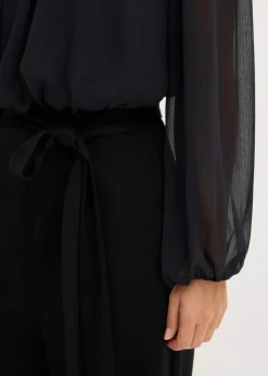 Jumpsuit mit Chiffon und Glitzer