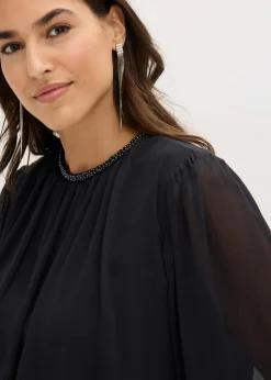 Jumpsuit mit Chiffon und Glitzer