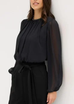 Jumpsuit mit Chiffon und Glitzer