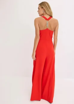 Jumpsuit mit Wasserfallausschnitt