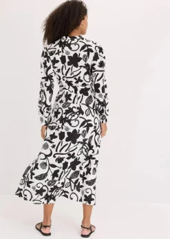 Kaftan-Kleid aus fließender Viskose