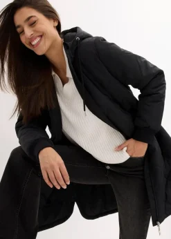 Kapuzen-Kurzmantel mit Steppung