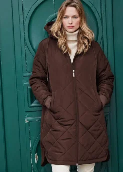 Kapuzen-Kurzmantel mit Steppung