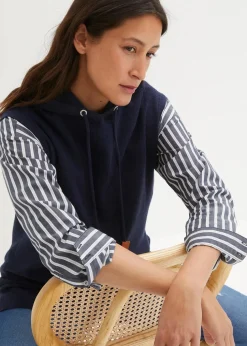 Kapuzen-Pullunder, oversized