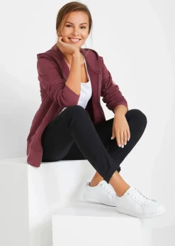 Kapuzen-Sweatjacke aus reiner Baumwolle