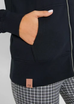 Kapuzen-Sweatjacke aus reiner Baumwolle