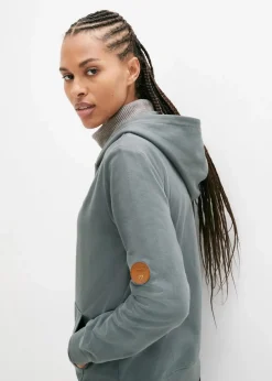 Kapuzen-Sweatjacke aus reiner Baumwolle