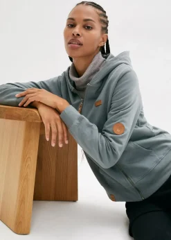 Kapuzen-Sweatjacke aus reiner Baumwolle