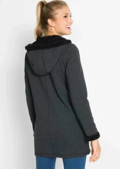 Kapuzen-Sweatjacke mit Teddyfell