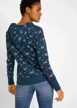 Kapuzensweatshirt mit Kordeln aus reiner Baumwolle