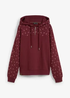 Kapuzensweatshirt mit Reißverschluss aus reiner Baumwolle