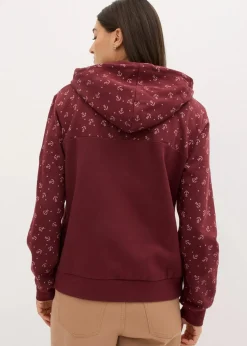 Kapuzensweatshirt mit Reißverschluss aus reiner Baumwolle