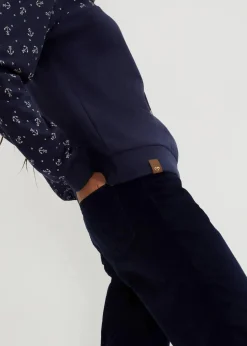 Kapuzensweatshirt mit Reißverschluss aus reiner Baumwolle