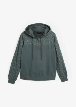 Kapuzensweatshirt mit Reißverschluss aus reiner Baumwolle