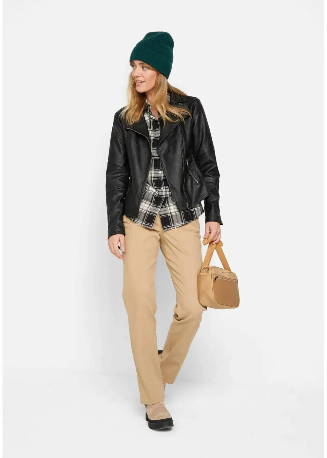 Karierte Hemdbluse aus reiner Baumwolle