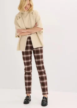 Karohose mit Umschlag