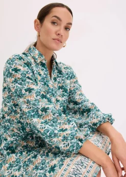 Kleid im Leinen-Look