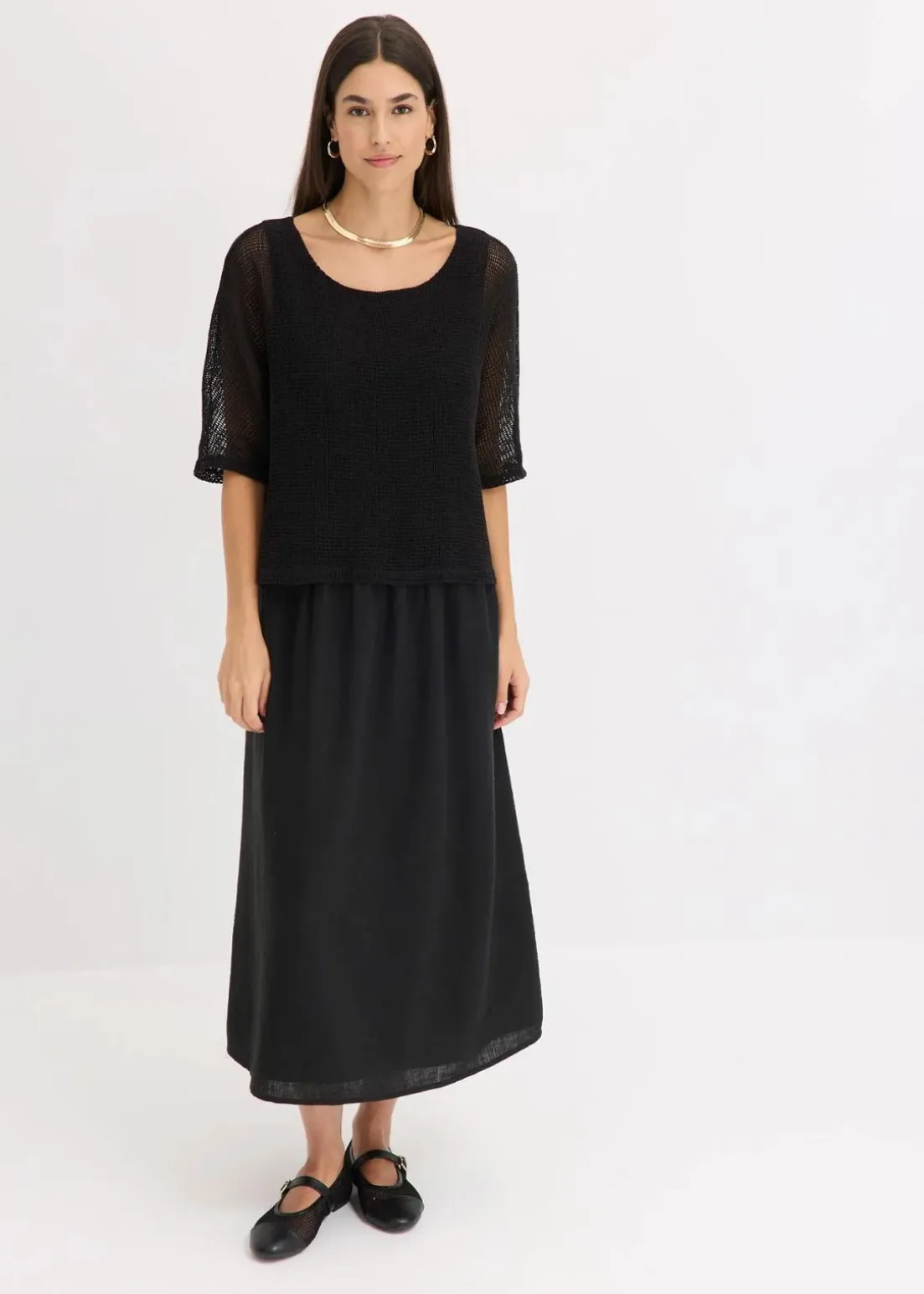 Kleid in 2 in 1 Optik