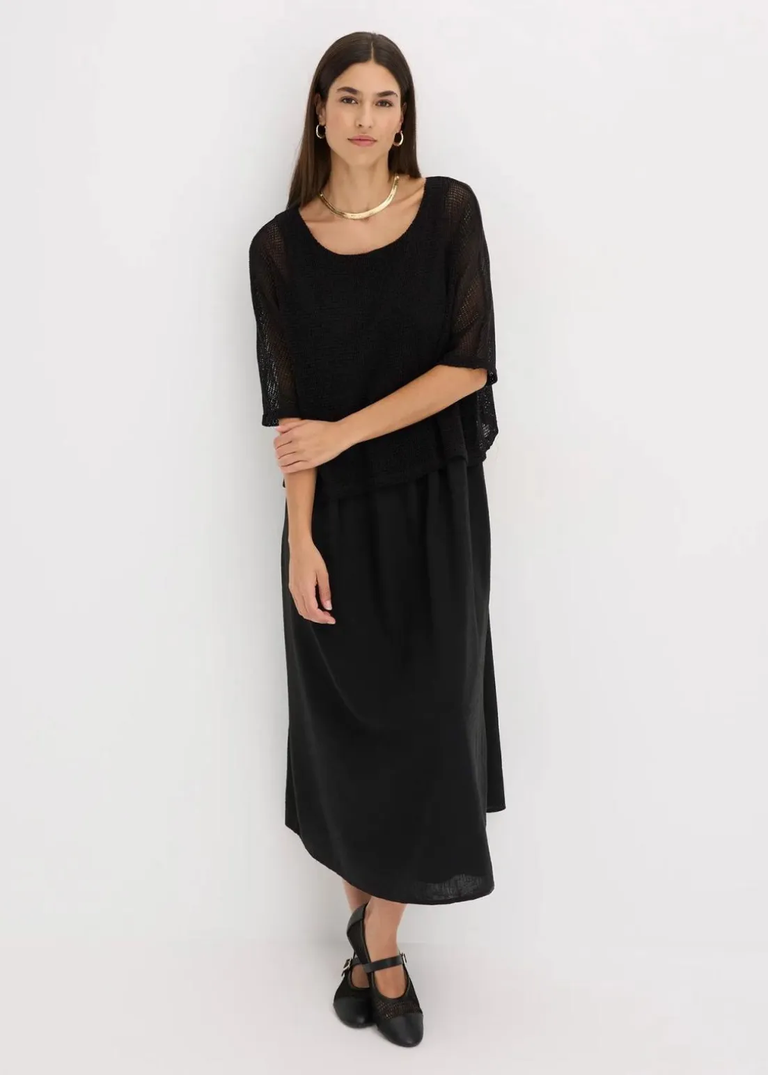 Kleid in 2 in 1 Optik