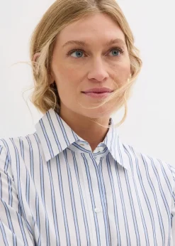 Kleid mit Hemdkragen aus reiner Baumwolle