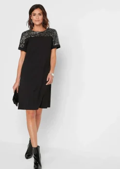 Kleid mit Pailetten-Einsatz