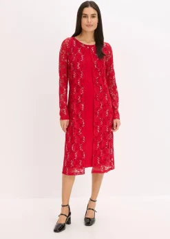 Kleid mit Spitze (2-tlg. Set)